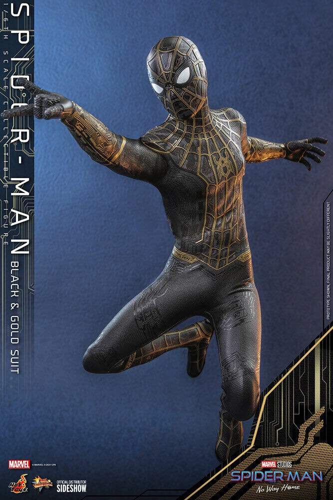 Hot Toys BLACK & GOLD SUIT NO WAY HOME SPIDER-MAN