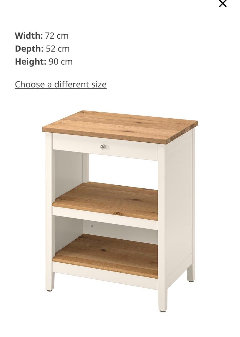 Ikea kitchen island tornviken, Furniture & Home Living, Furniture