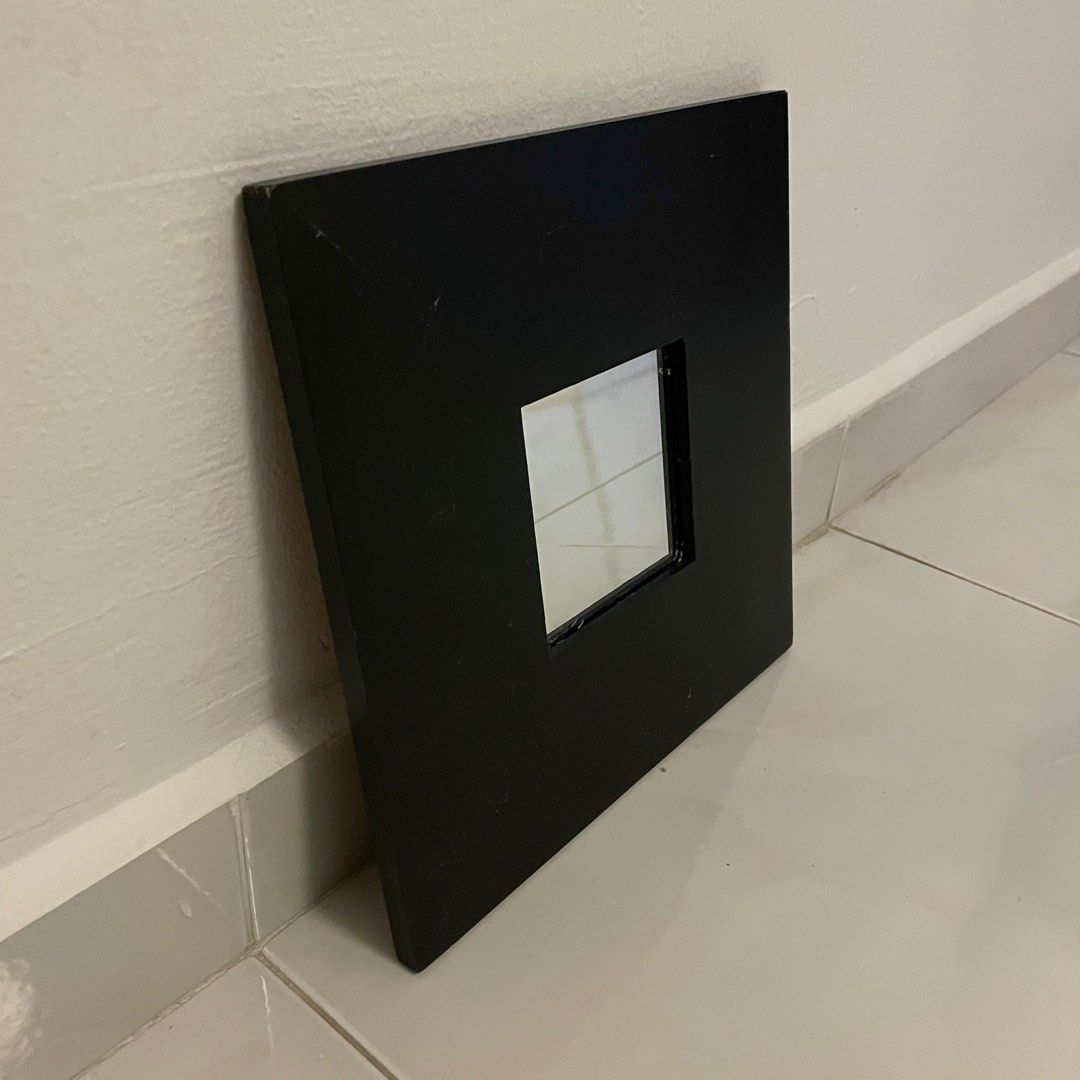 IKEA Malma black square mirror, Furniture & Home Living, Home Decor