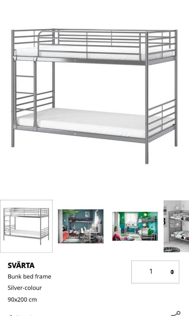 Ikea svarta discount bunk bed