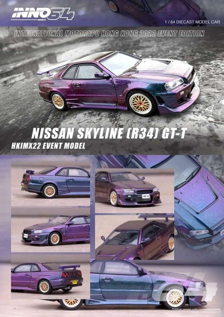 INNO64 1/64 R34 THAILAND DIECAST EXPO 限定 Inno64 Nissan Skyline GT-R R34 Z-Tune TDE 2025 Thailand