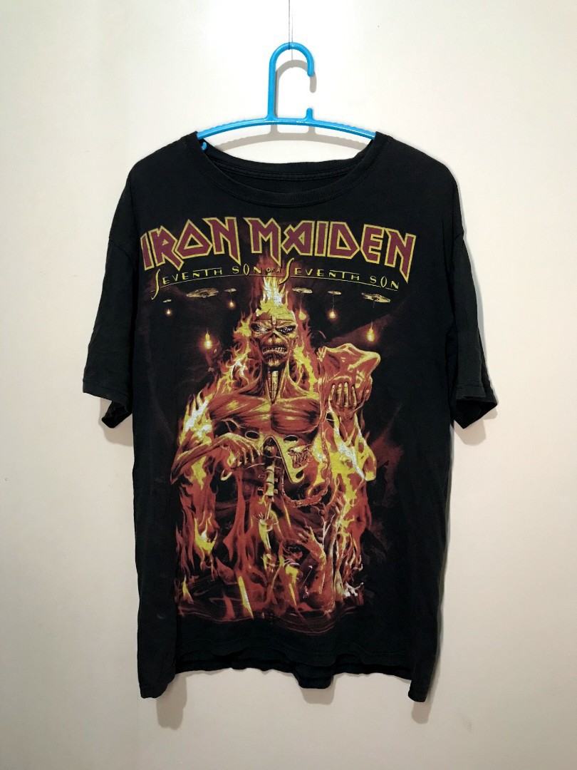  Iron Maiden - 7th Son Duo T-Shirt : Clothing, Shoes & Jewelry