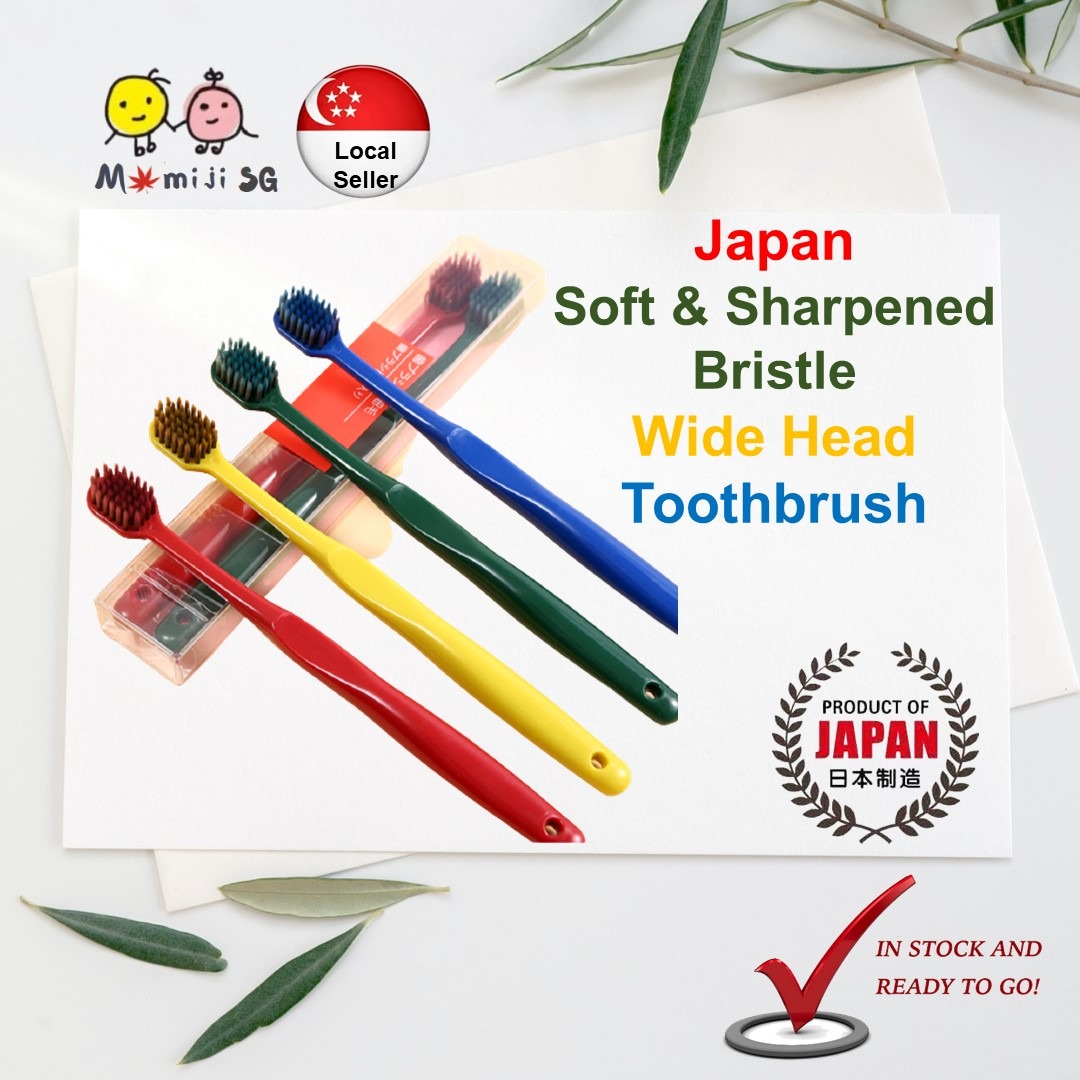 Japan Soft & Sharpened Bristle Wide Head Toothbrush for Bleeding Gums
