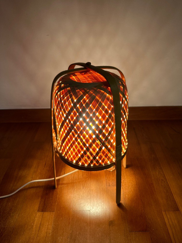 KNIXHULT IKEA rattan lamp, Furniture & Home Living, Lighting & Fans