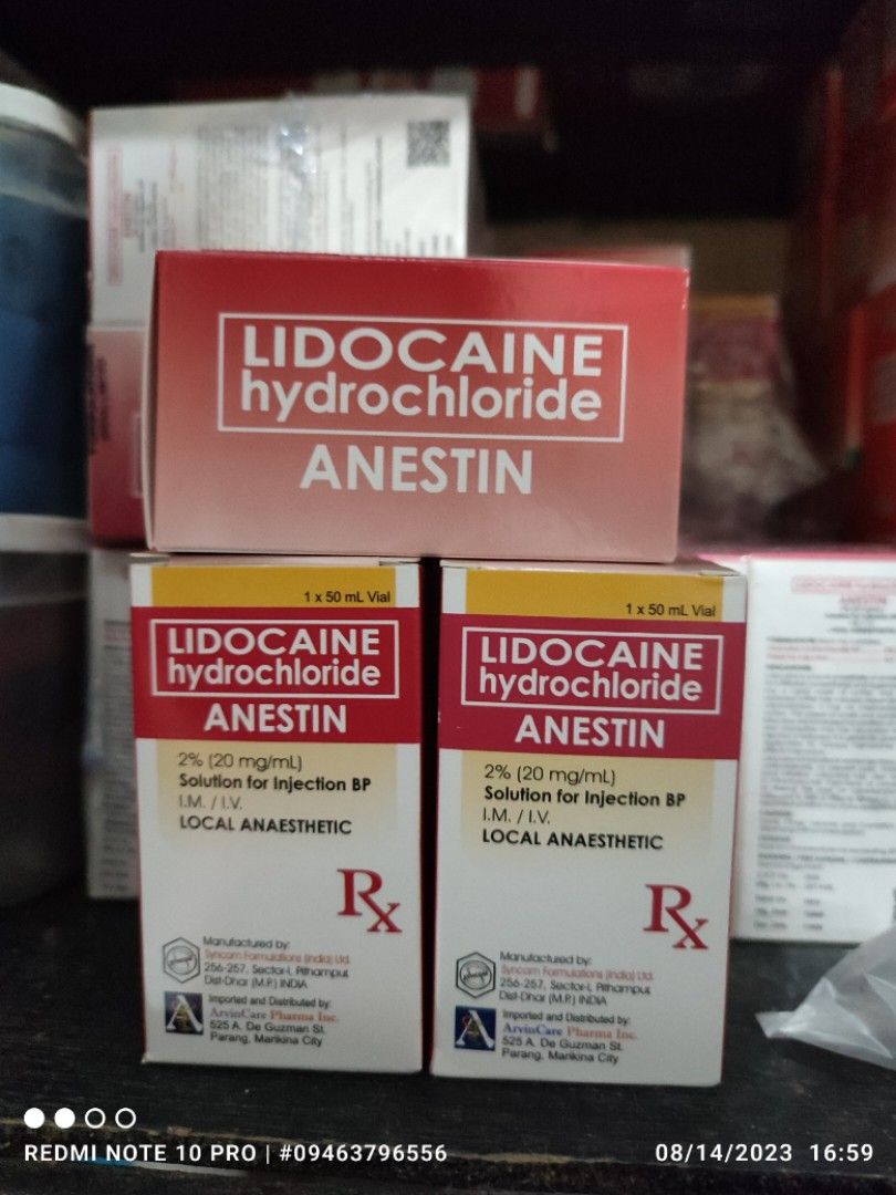 Lidocaine Anestin (Category: Medical Supplies & Tools) located in Quezon City. Submitted by pjfalogme21 (Listing ID 1249015068, Image 1). Description: Available for pick up and delivery. Same day delivery within Metro Manila and nearby provinces. We accept COD, Bank Transfer, and Gcash payment. Pm for more details..