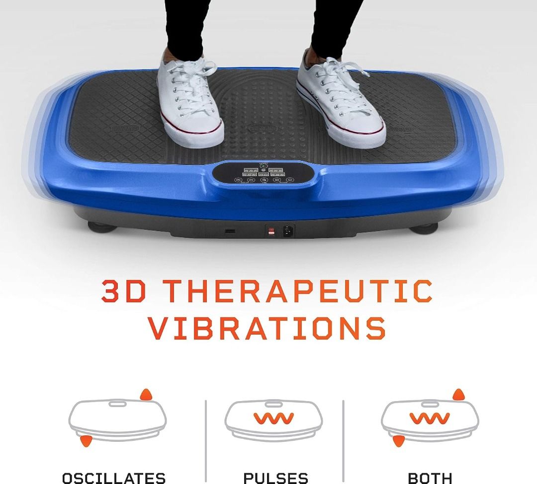 LifePro Turbo 3D Vibration Plate Exercise Machine Dual Motor Oscillation Pulsation 3D Motion Vibration Platform Full Whole Body Vibration