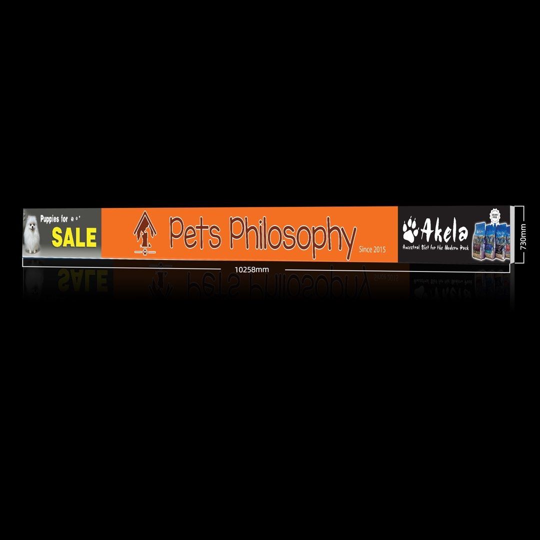 Lightbox signboard (pet shop sign), Hobbies  Toys, Stationery  Craft, Art   Prints on Carousell