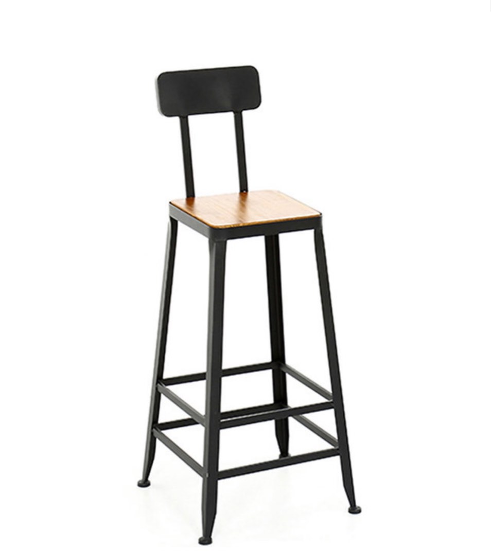 Loft Home Bar Stool dark brown x2, Furniture & Home Living, Furniture