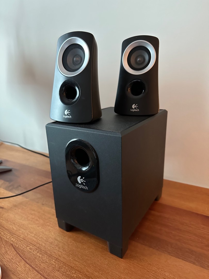 Logitech sale wood speakers