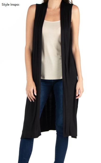 Black flowy vest outlet