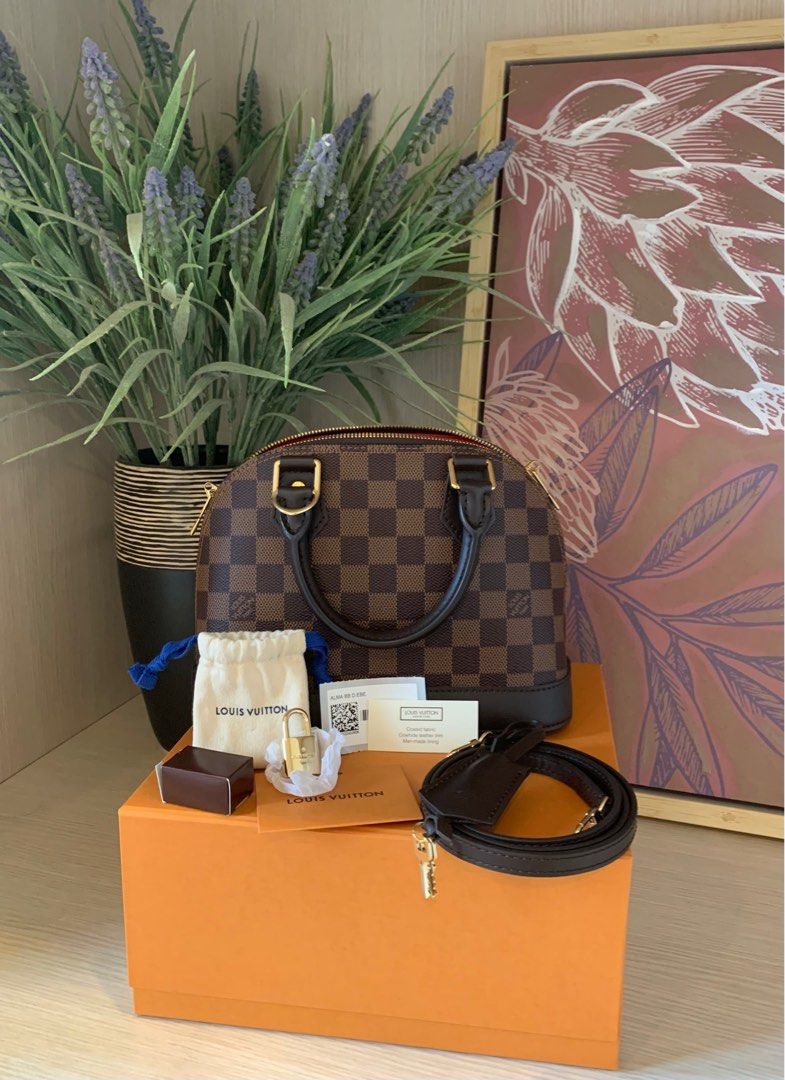 Louis vuitton alma bb in damier ebene, Luxury, Bags & Wallets on Carousell