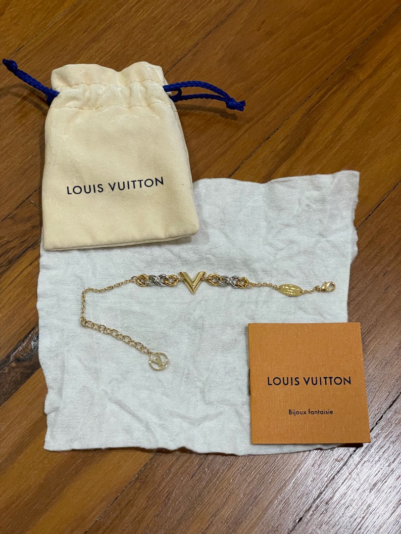 Louis Vuitton Palladium Finish Essential V Supple Bracelet Louis