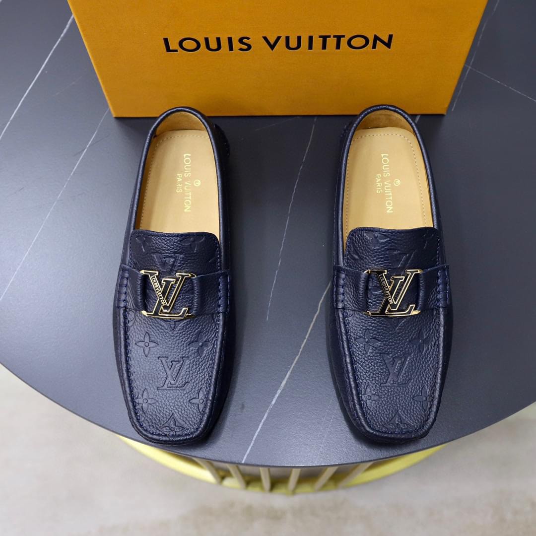 Lv arizona loafers driver's leather shoes brown monogram clearance