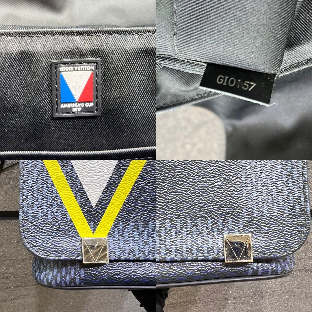 Auth Louis Vuitton Tiga Blue LV Cup Limited Name & Credit Card