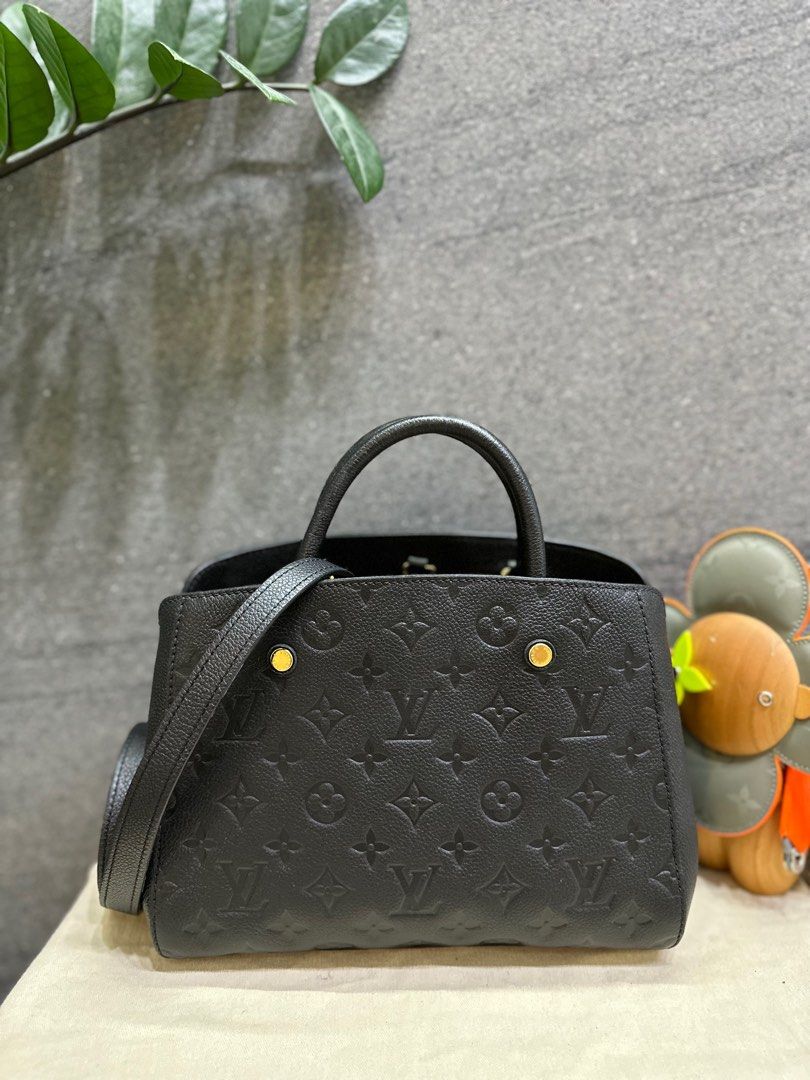 Louis Vuitton Montaigne BB in Noir Empreinte Leather, Luxury, Bags &  Wallets on Carousell