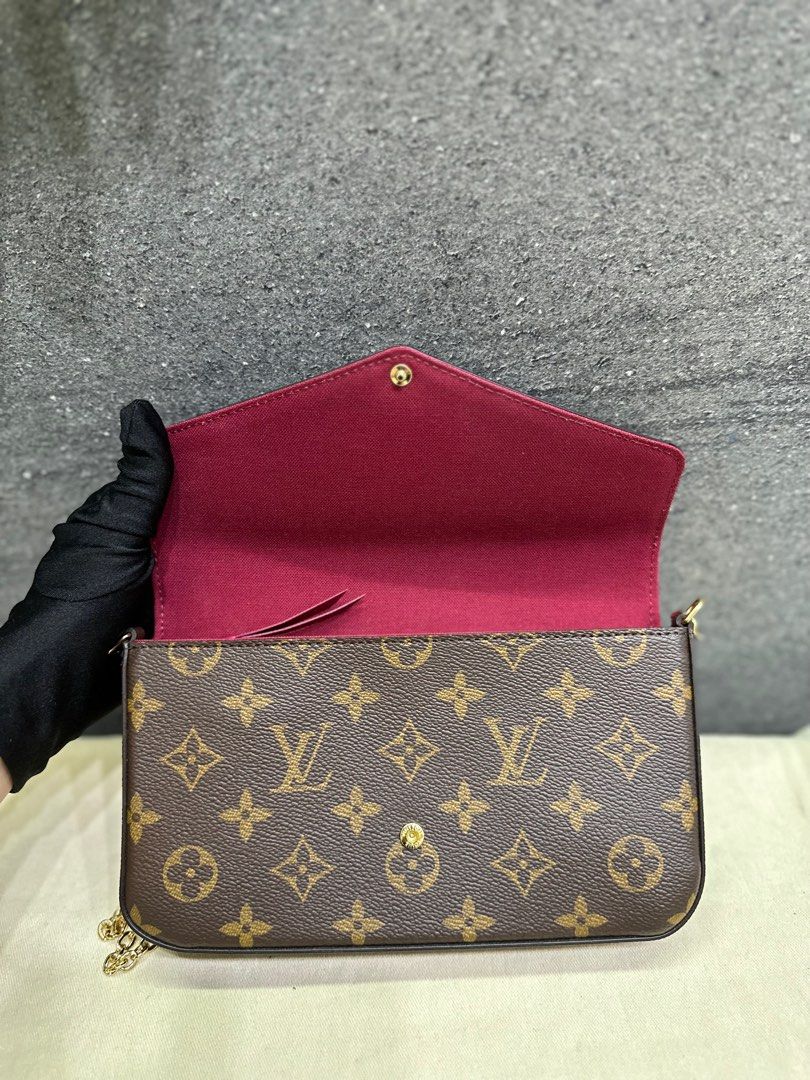 AUTHENTIC LOUIS VUITTON Felicie Pochette Monogram Fuchsia Insert Zipper  Pouch £245.94 - PicClick UK