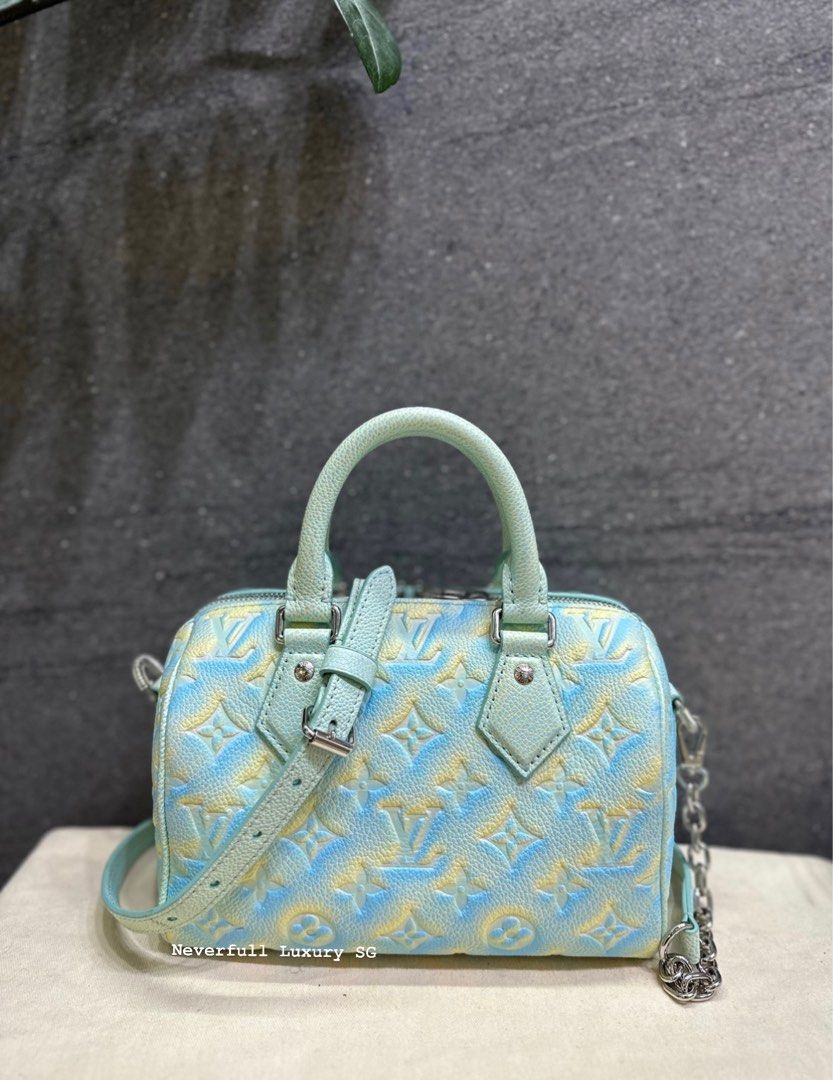 LOUIS VUITTON Speedy Bandouliere 20 Shoulder Bag VERT D'EAU M46092