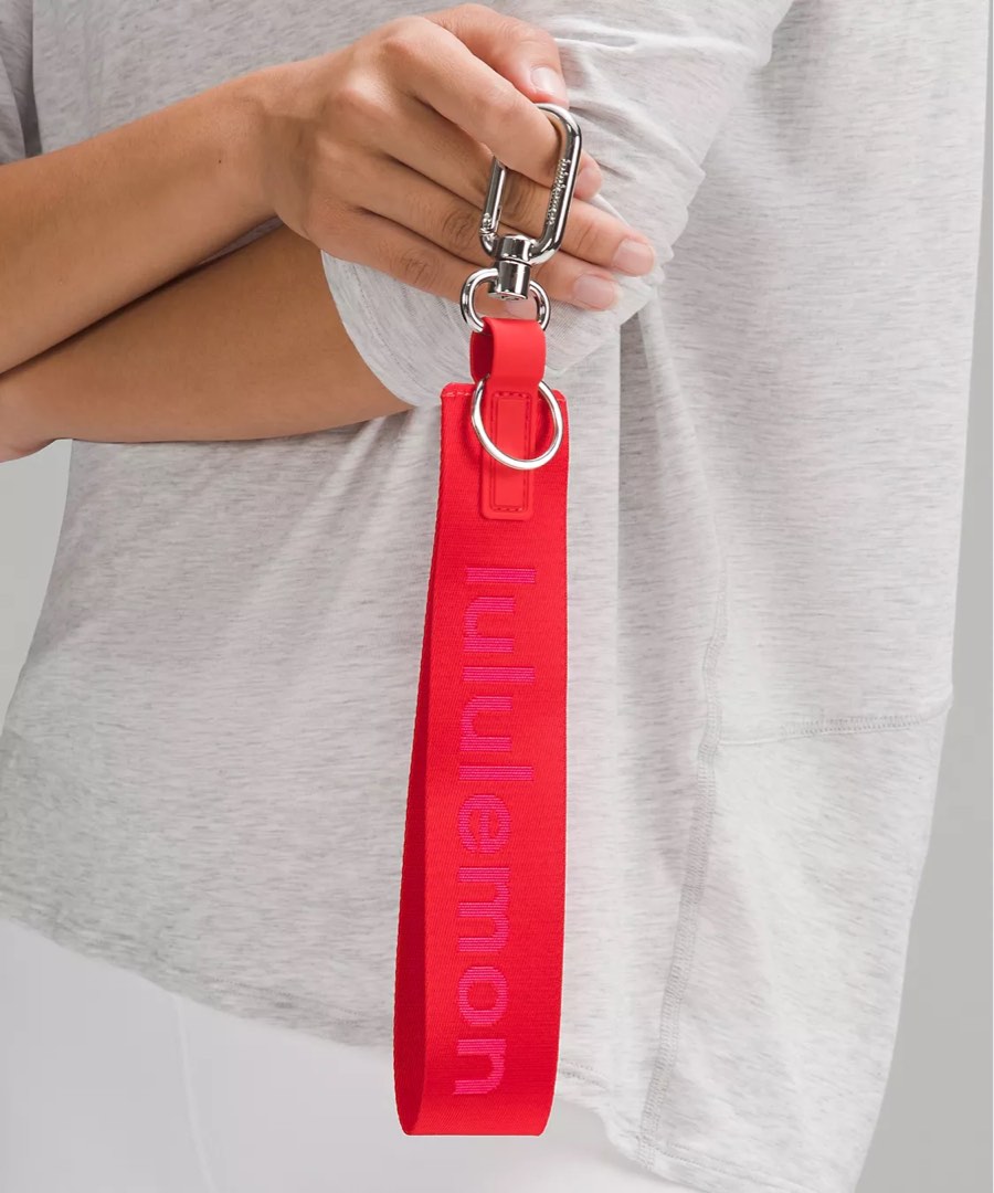 lululemon athletica, Accessories, New Lululemon Never Lost Keychain Love  Redsonic Pink Silver One Size