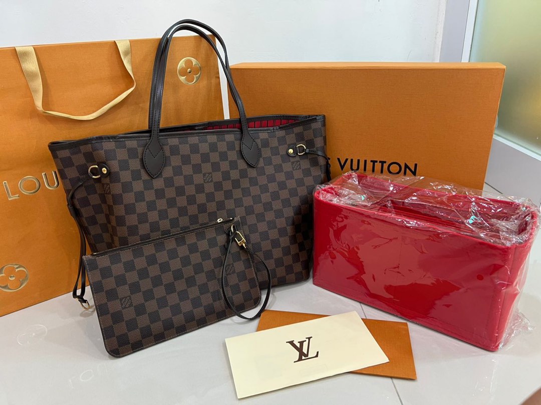 Louis Vuitton Neverfull MM Damier Ebene Tote Bag