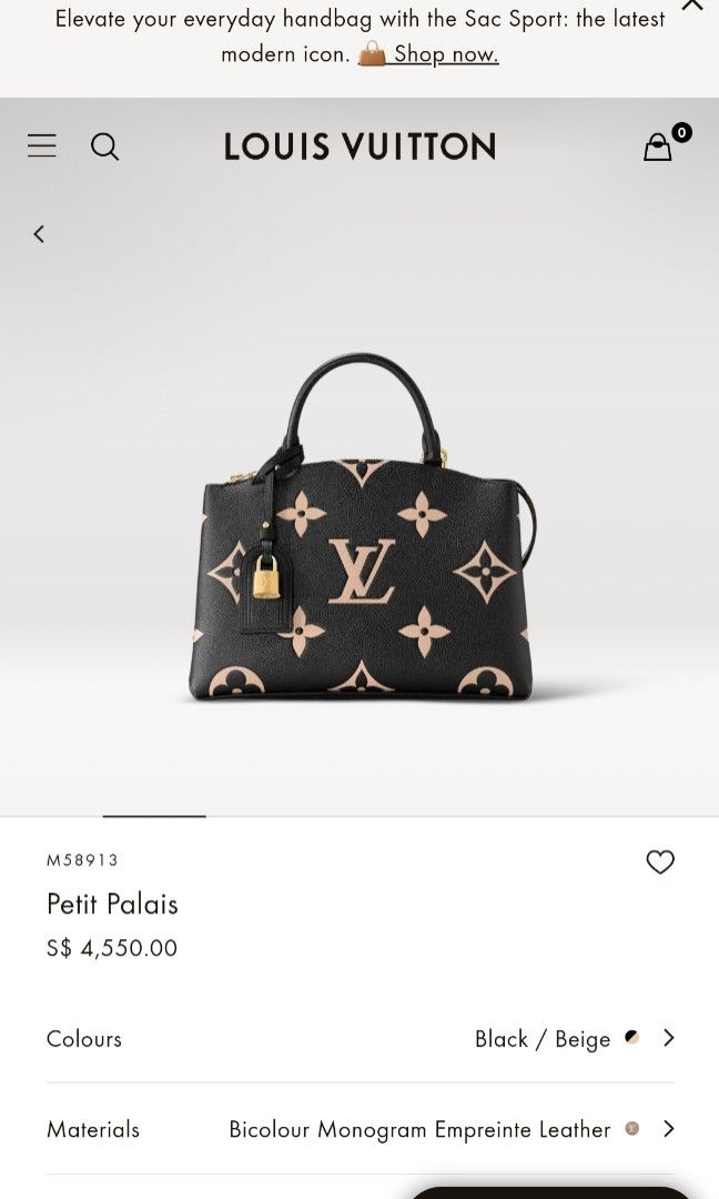 Louis Vuitton Petit Palais, Luxury, Bags & Wallets on Carousell