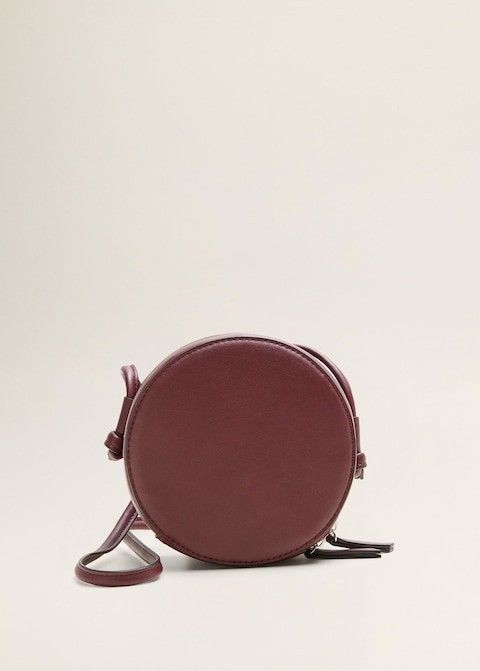Mango Burgundy Maroon Cross Body Mini Round Bag
