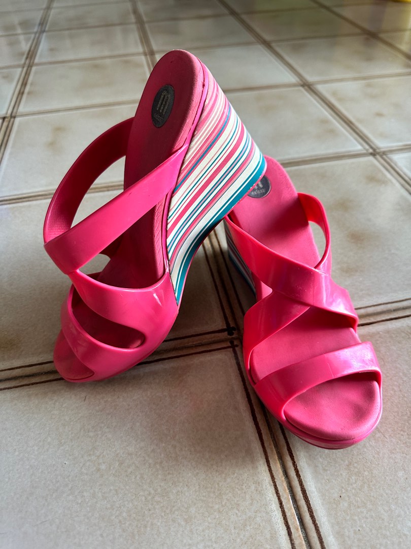 Melissa Shoes wedges pink colourful