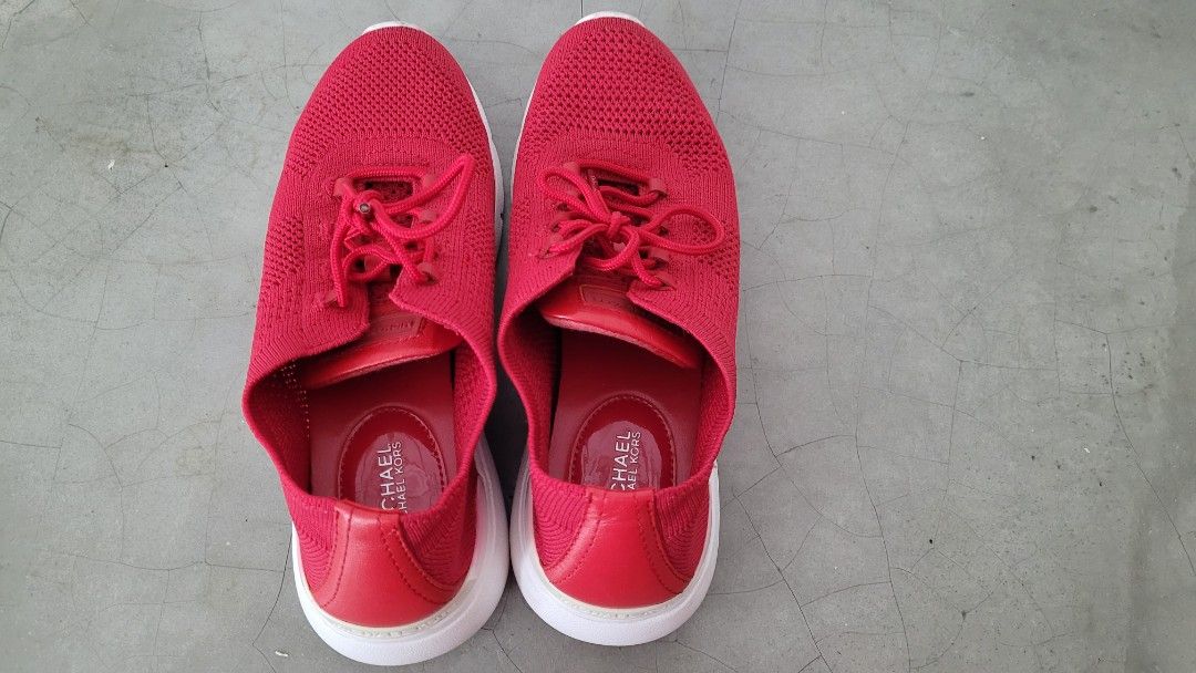 Red michael kors trainers sale