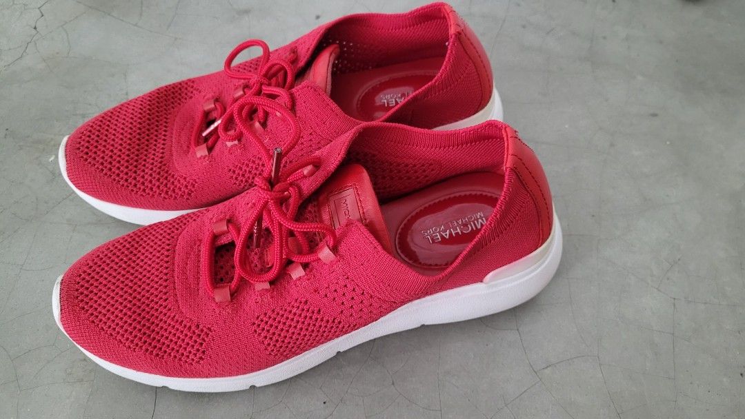 Red michael kors deals trainers