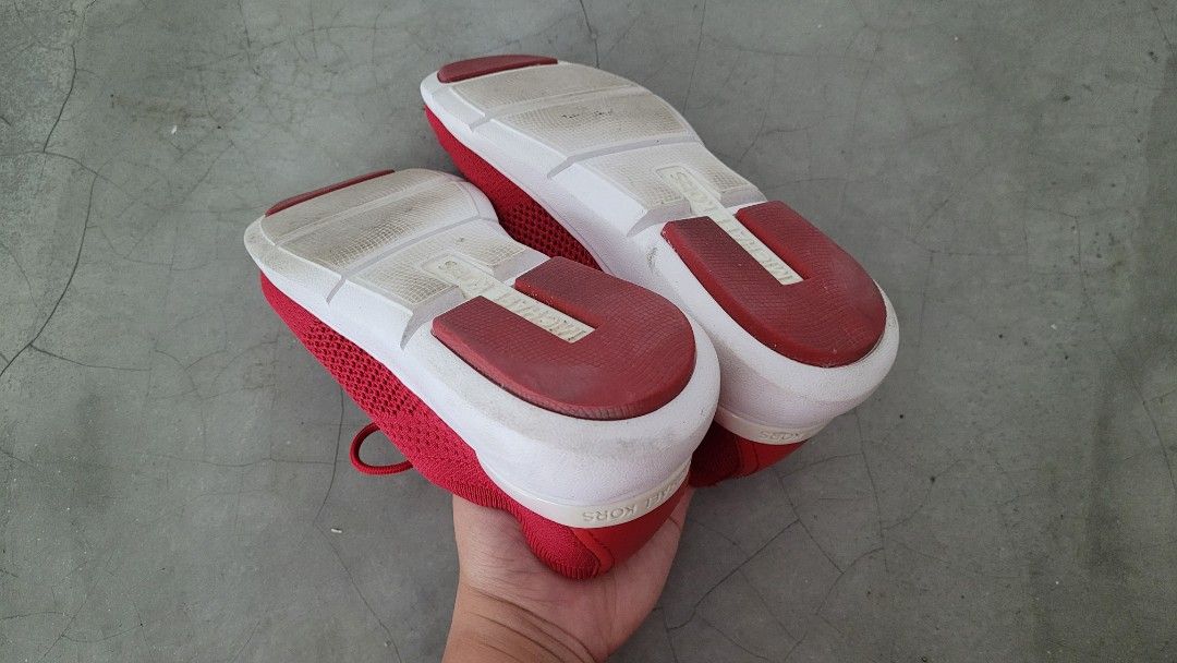 Red michael kors trainers on sale