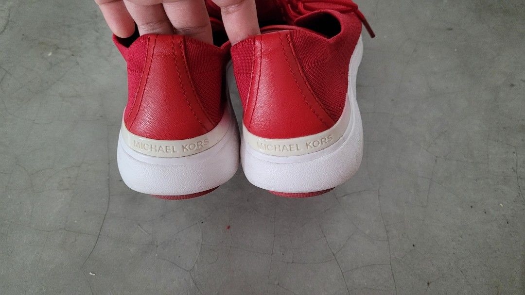 Red michael kors deals trainers