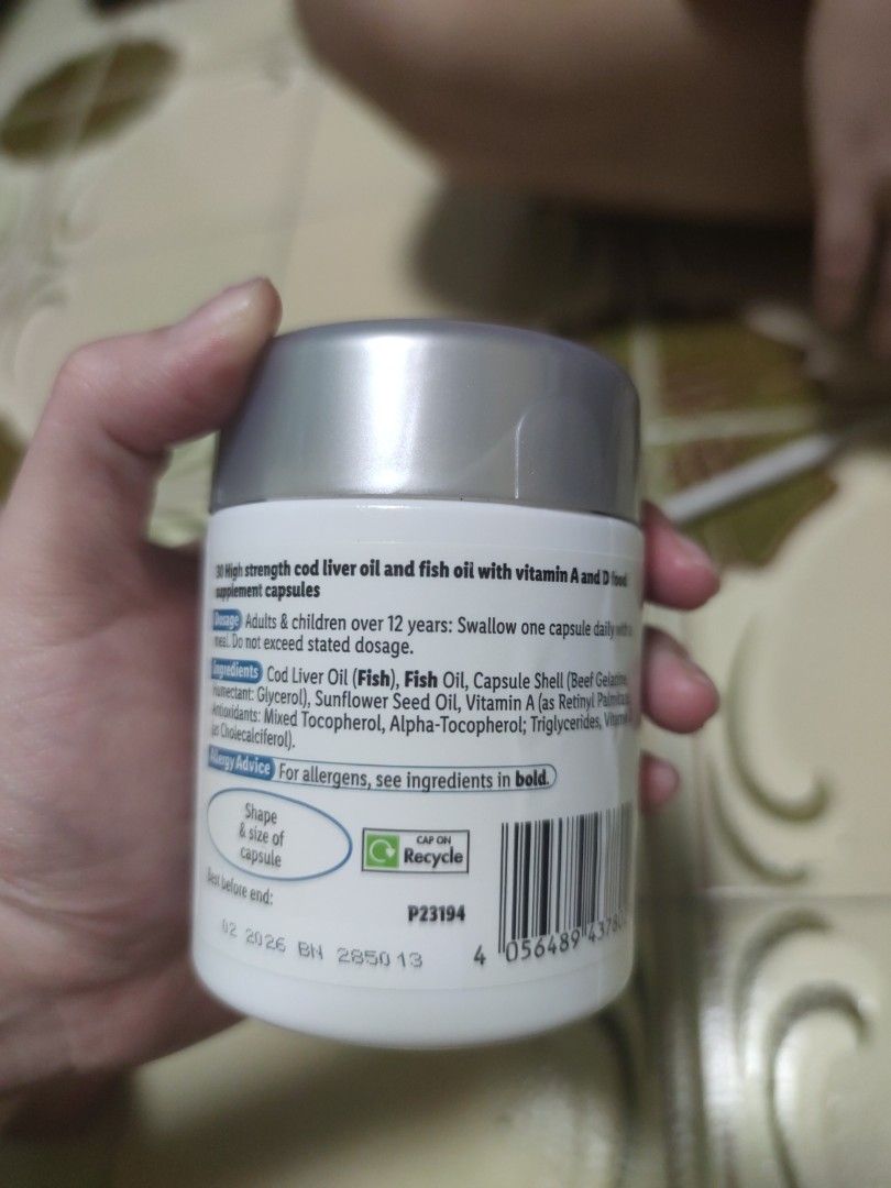 Minavit Cod Liver & Fish Oil 1000mg, Health & Nutrition, Health