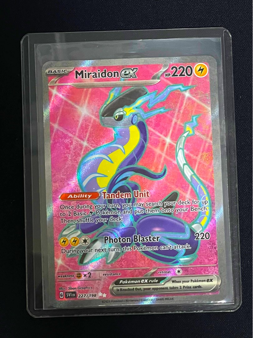 Pokemon TCG Scarlet & Violet - Gold Rare Miraidon EX, Hobbies & Toys, Toys  & Games on Carousell