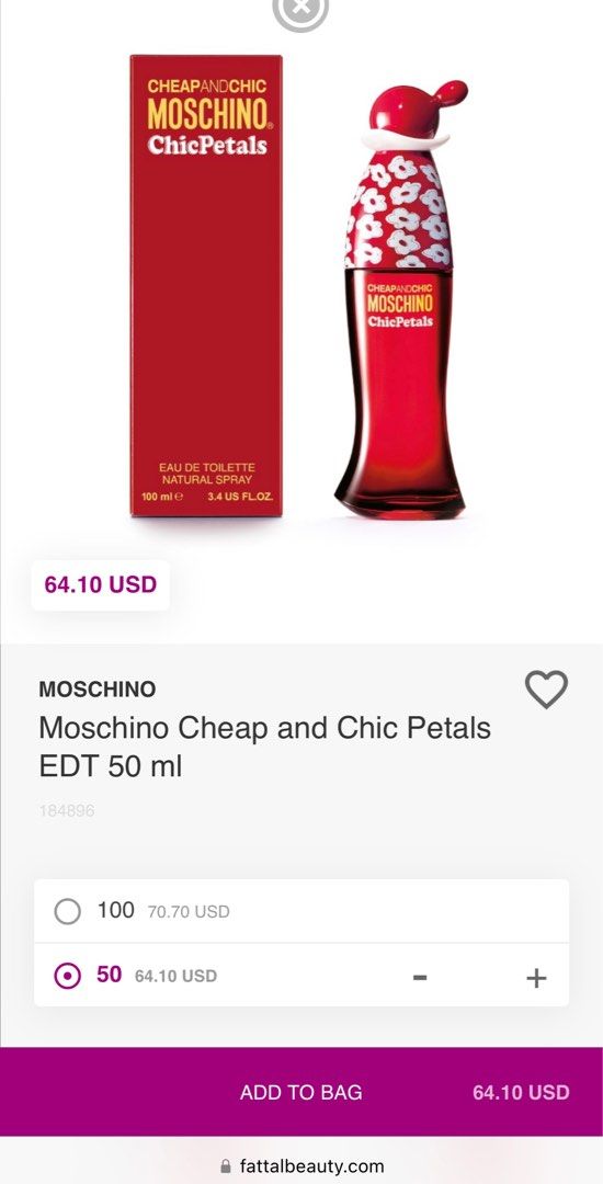 Perfume moschino on sale petals
