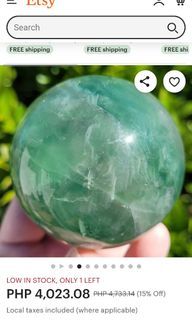 Natural Green Fluorite Crystal Ball Healing Crystal Gift
Green Fluorite Sphere w/stand 54.6 mm