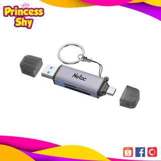 NETAC WK13 2-in-1 USB 3.0 Type A & USB C micro SD / SD card reader