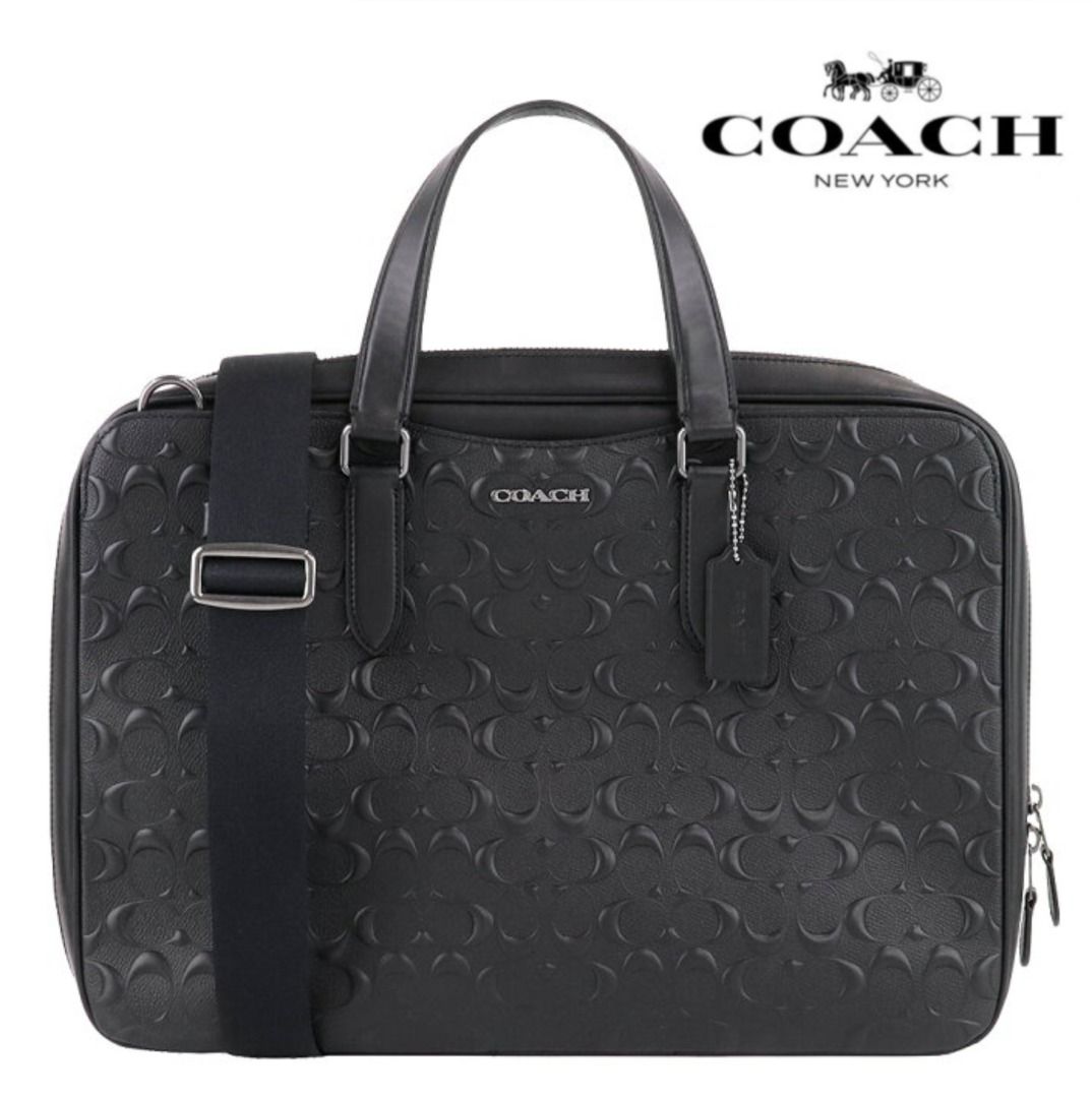 Coach black embossed bag online