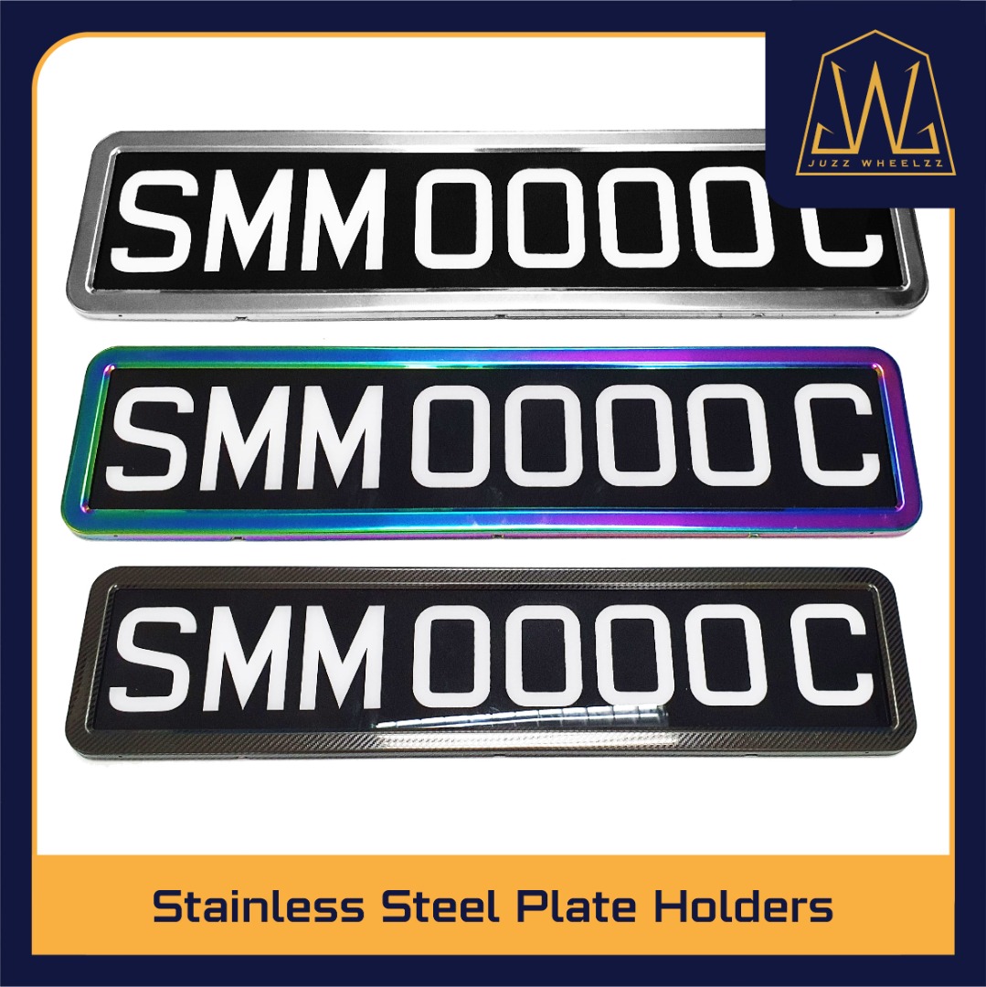 NEW Stainless Steel Number Plate Holder / Frame, Car Accessories, Car Plates on Carousell