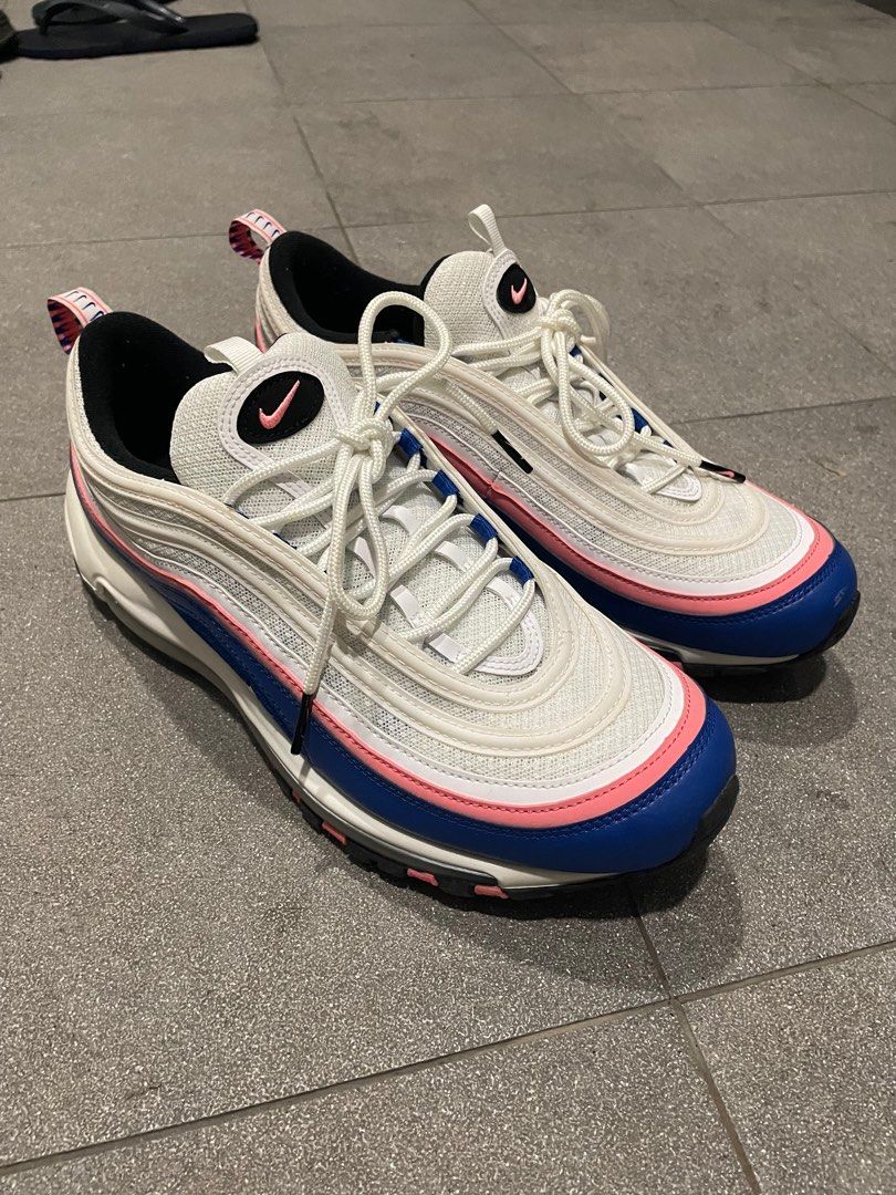 Nike Air Max 97 White Game Royal Pink Gaze Men s Fashion
