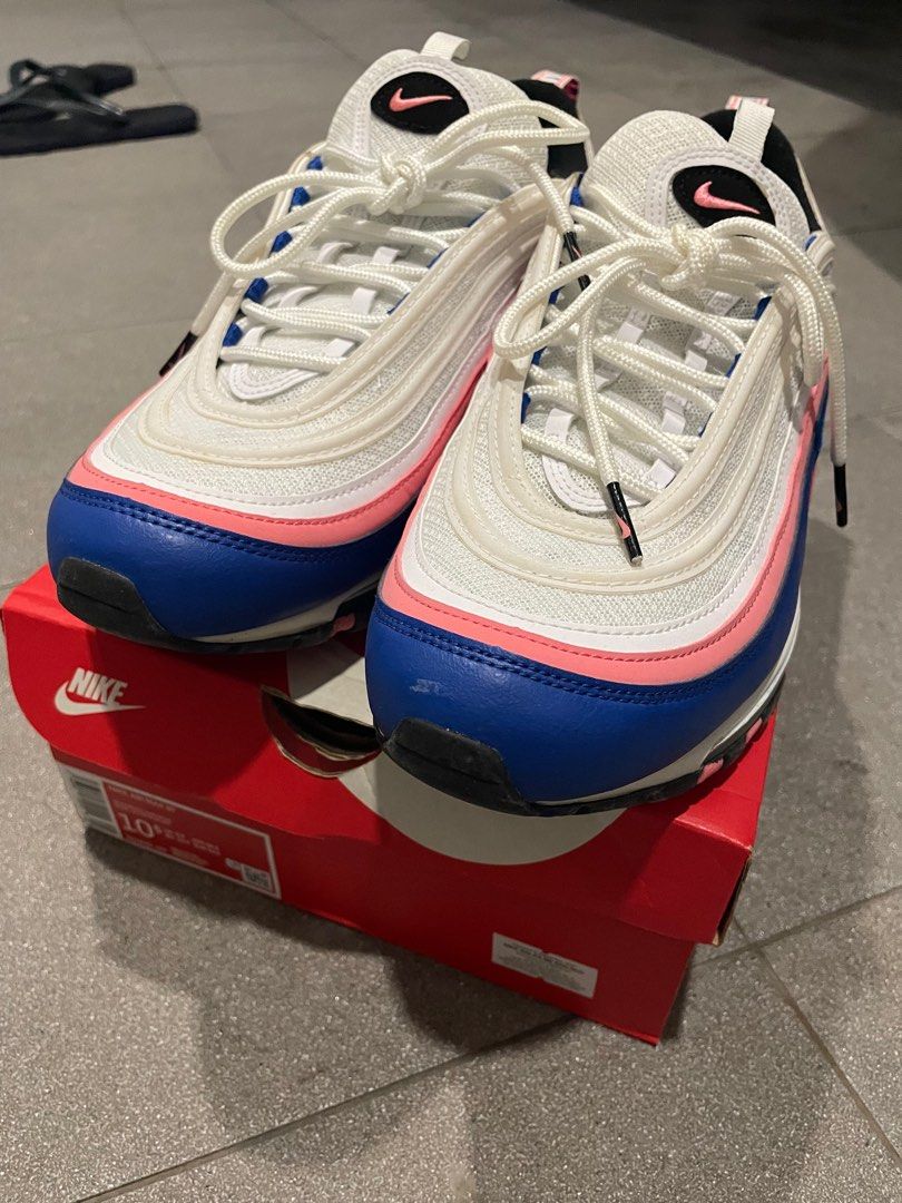 Nike Air Max 97 White Game Royal Pink Gaze Men s Fashion