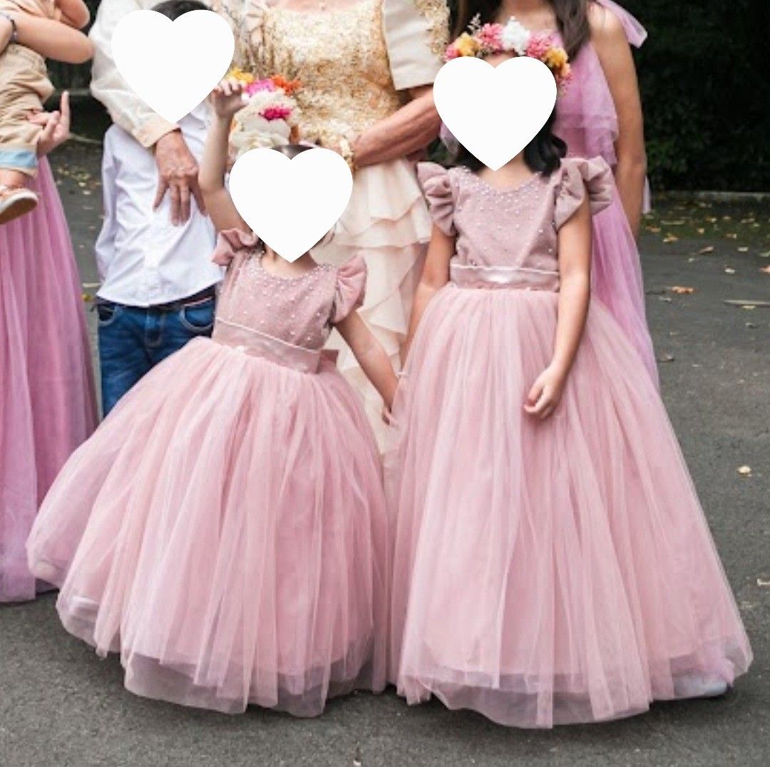 Flower girl gown old rose hot sale