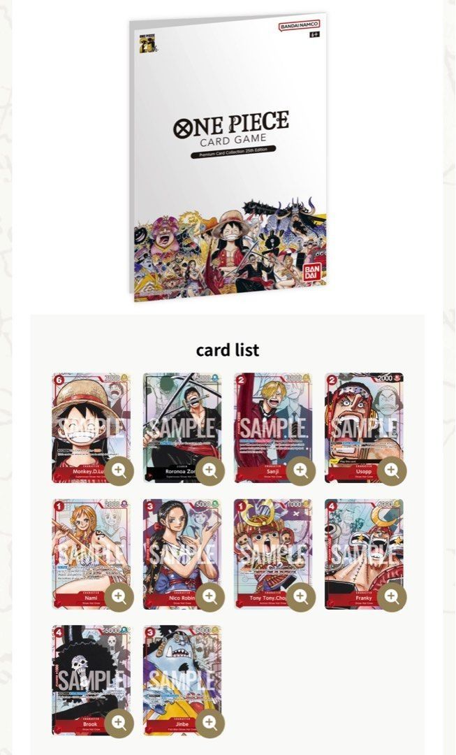 One piece TCG Meet the one piece 25th Anniversary promo set, Hobbies