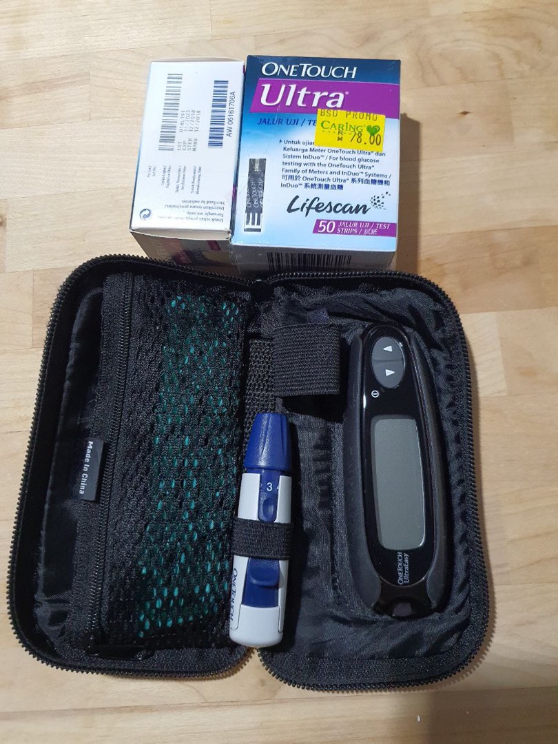 OneTouch UltraEasy Blood Glucose Meter + Ultra Strips, Health ...