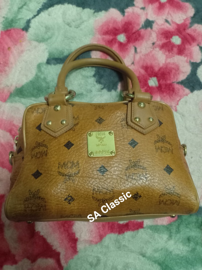 💯Authentic MCM cognac Speedy Bag, Luxury, Bags & Wallets on Carousell