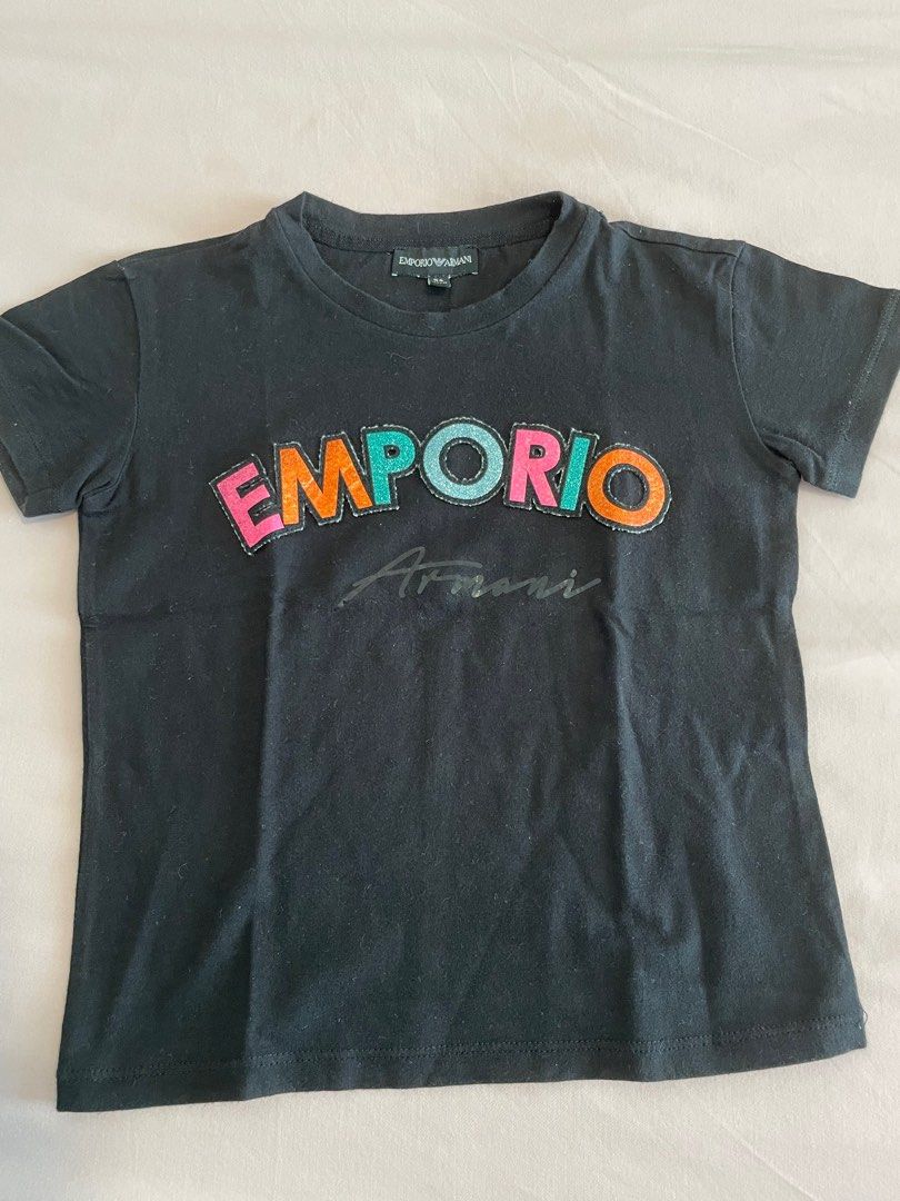 Girls armani best sale t shirt