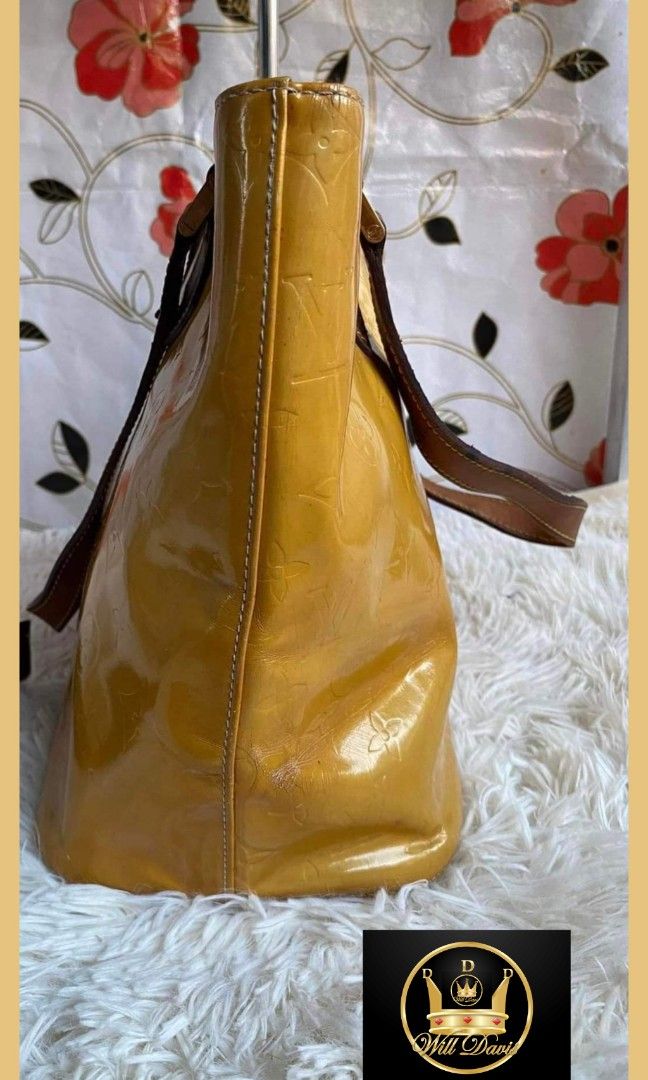 Louis Vuitton Houston Monogram Yellow/Gold Patent Leather Tote