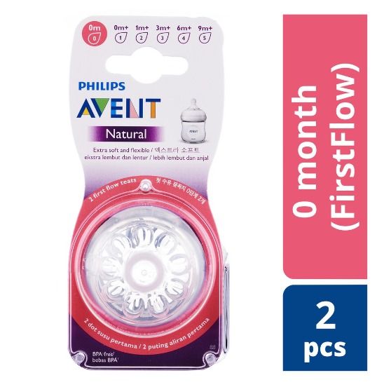 Philips Avent Natural Teats 2 pcs Size 0 1 2 3 4 5 Y