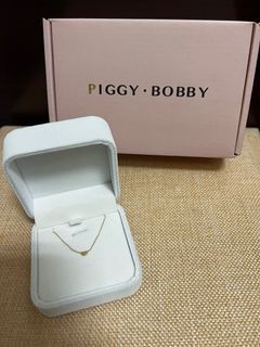 免運✨(二手)Piggy Bobby 18K復古珠點胖愛心項鍊 黃K