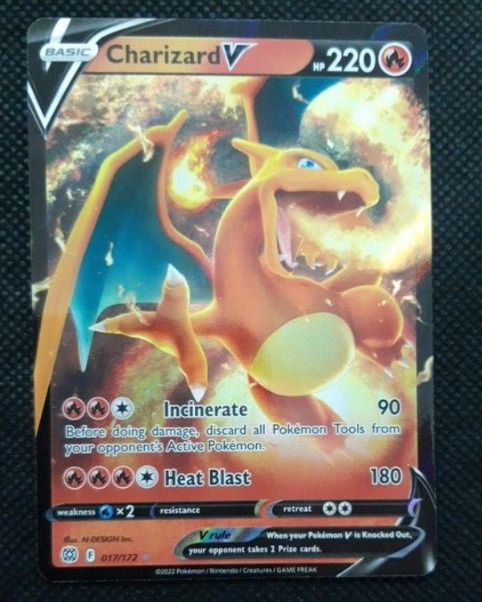Pokemon Card TCG : Brilliant Stars : Charizard V 017/172 100% Original Pokemon  Card, Hobbies & Toys, Toys & Games on Carousell