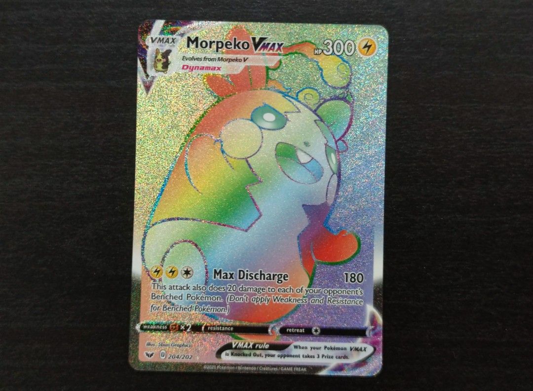 Pokemon Morpeko VMAX 204/202 Rainbow Rare, Hobbies & Toys, Toys & Games on Carousell Pokemon Morpeko VMAX 204/202 Rainbow Rare, Hobbies & Toys, Toys & Games on Carousell