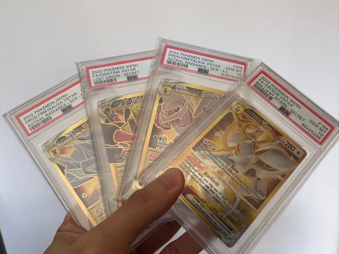 types of full art pokemon cards Arceus, Dialga, Palkia, and Giratina Card Sleeves – Perfect Fit TCG main image 0